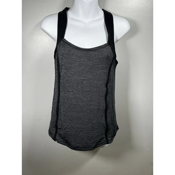 Lululemon Free To Be Wild Tank Women's Size 6 Medium Heathered Black Luon - Picture 1 of 5